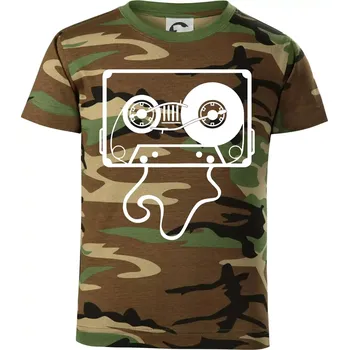 Chlapecké tričko Gramo kazeta - Dětské maskáčové triko - 104-110cm / 3-4 roky ( Hnědý maskáč )