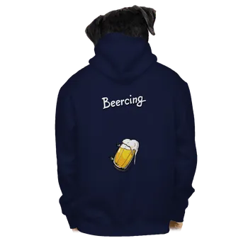 Pánská mikina Bastard Beercing pánská mikina na zip Navy