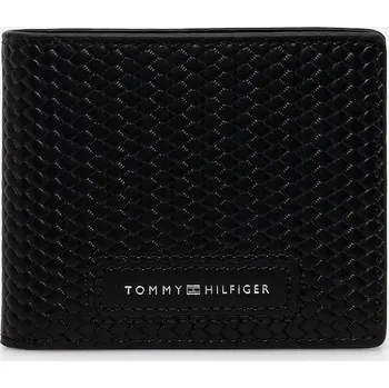 Peněženka Kožená peněženka Tommy Hilfiger AM0AM13728 černá 99X, vel. ONE SIZE