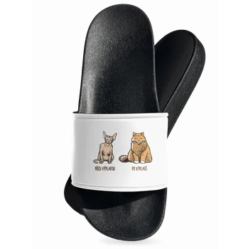 Pánské pantofle Bastard Kočka před výplatou pantofle White