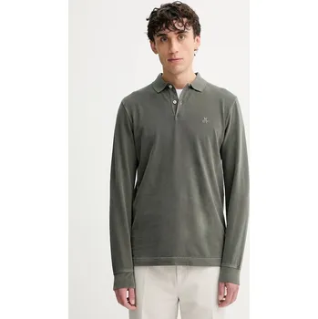 Pánské tričko Bavlněné tričko s dlouhým rukávem Marc O'Polo 528223655004 zelená 97X, vel. S