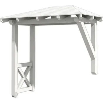 Stříška nad vchodové dveře Vchodová stříška Skanholz Wismar 3, 258x126 cm bílá