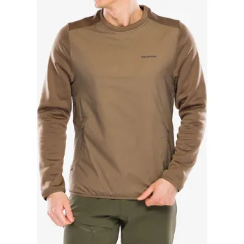 Pánská mikina Mikina bez kapuce Salomon Outline Hybrid Warm Pullover - shitake