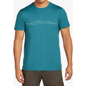 Pánské tričko Merino triko Icebreaker Merino 150 Tech Lite SS Tee Mountain Pulse - topaz