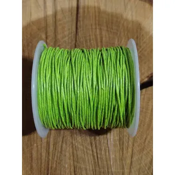 Šňůra bavlněná Ø1 mm voskovaná barva zelená světlá