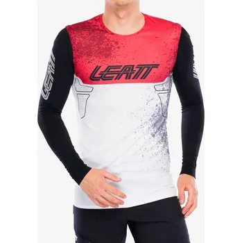 cyklistický dres Cyklistická mikina Leatt Jersey MTB Gravity 5.0 - white