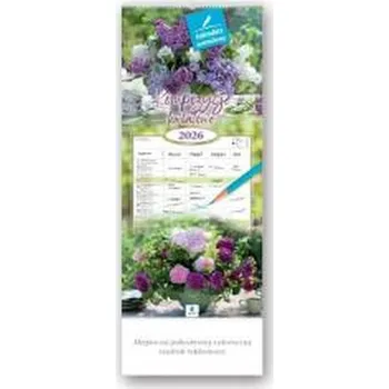 Kalendář Kalendarz 2026 notatnikowy Kompozycje kwiatowe