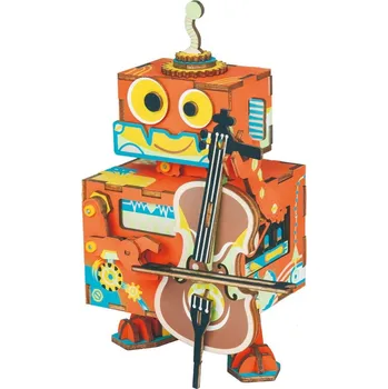 Výuková hračka RoboTime 3D skládačka hrací skříňky Muzikální robůtek