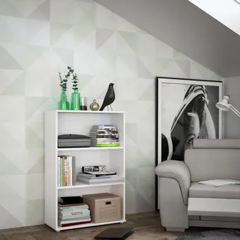 Knihovna Knihovna Baur střední, bílá 73x111x34 cm