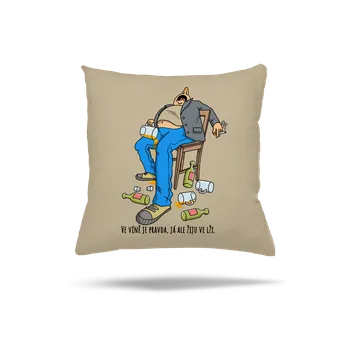 Polštář Bastard Žiju ve lži polštář Beige