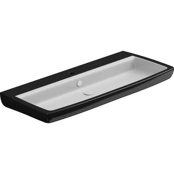 Umyvadlo Brio 105 keramické, dvoubarevné, 105x45 cm, BRLAV105BI000002