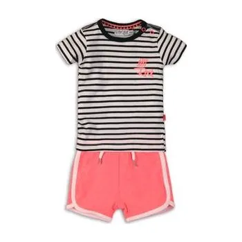 Kojenecká souprava DIRKJE Set 2dílný C-SO Joyful LETS ROCK 62 White / Black-Pink