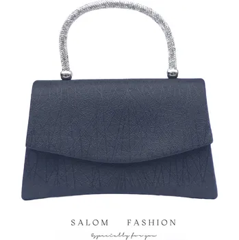 SALOM Dámské večerní kabelka, psaníčko s rukojeti JK24-5 Barvy: Černá