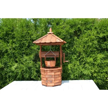 Zahradní dekorace Dřevěná studna do zahrady výška 1 m