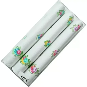 Látkový kapesník Etex kapesníky Kytky krabička vzor C dámské