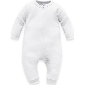 Kojenecký overall PINOKIO Overal na zips bez nožiček Lovely Day uni bílá bavlna vel.68