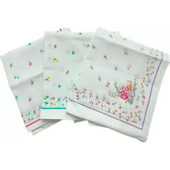 Látkový kapesník Etex kapesníky Kytky vzor F dámské