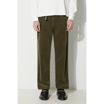 Pánské kalhoty Manšestrové kalhoty Human Made Corduroy Easy, L, zelená, 79X