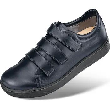 Dámská zdravotní obuv Dámské lehké letní tenisky s pásky na suchý zip, hladká useň, tmavě modrá: 39