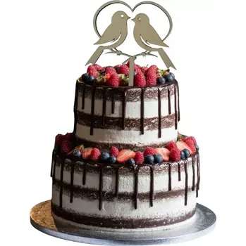 Dortová svíčka Dortový zápich Ptáčkové v srdíčku