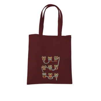 Nákupní taška Bastard Sovičky taška Chocolate