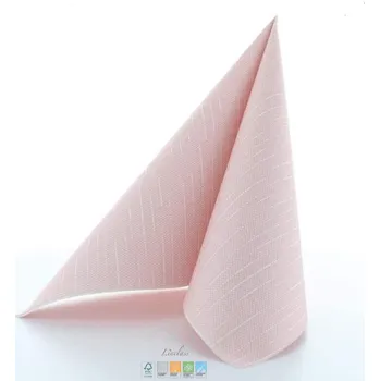 Papírový ubrousek Mank GmbH Airlaid starorůžové ubrousky s dekorem STOCKHOLM 40x40 cm (50 ks)