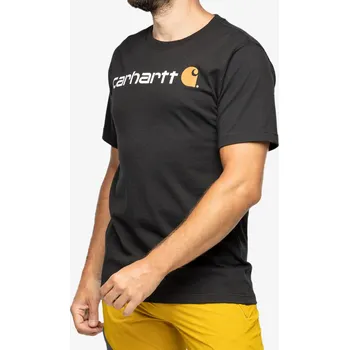 Pánské tričko Bavlněné tričko Carhartt Core Logo T-Shirt S/S - black