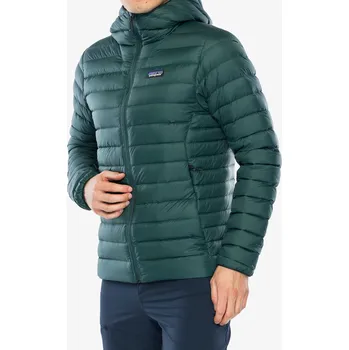 Péřová bunda Patagonia Down Sweater Hoody - cascade green/green