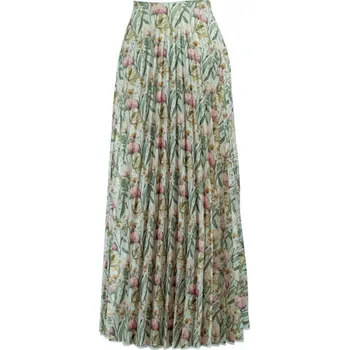 Panel na plisovanou půlkolovou sukni polomatný satén zátiší v trávě Amálka