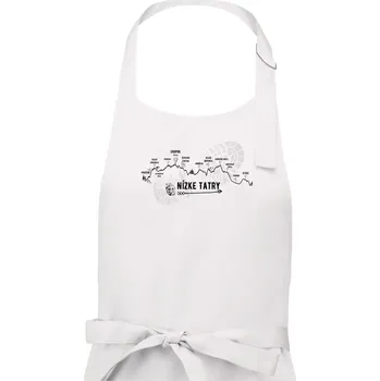 Kuchyňská zástěra Profil kopca - Nízke Tatry - Dámská zástěra na vaření - Univerzální velikost ( Bílá )