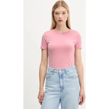 Dámské tričko Tričko Desigual AMBER dámské, růžová barva, 25WWTK07 30X, vel. XL