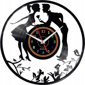 Hodiny VALENTÝN I LOVE YOU NÁSTĚNNÉ HODINY DEKORATIVNÍ MODERNÍ VINYLOVÁ DESKA W