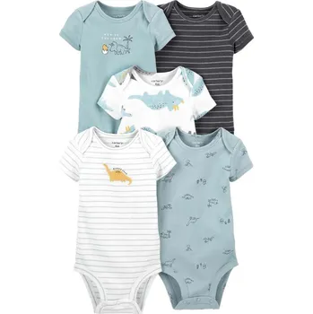 Kojenecký body CARTER'S Body krátký rukáv Blue Dino chlapec LBB 5ks NB