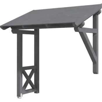 Stříška nad vchodové dveře Vchodová stříška Skanholz Paderborn 3, 242x156 cm šedá