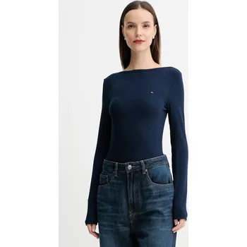 Pánská móda Tričko s dlouhým rukávem Tommy Hilfiger WW0WW47309 námořnická modř 59X, vel. S