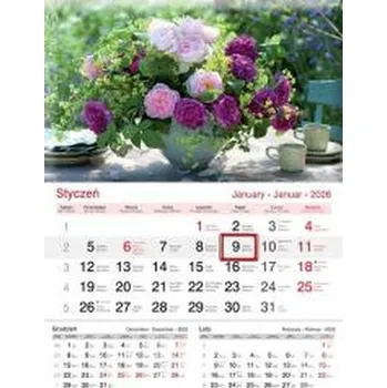 Kalendář Kalendarz 2026 ścienny jednodzielny Bukiet