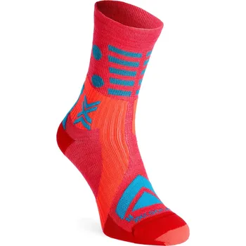 Pánské ponožky Cyklistické ponožky X-Socks Gravel Perform Merino Crew - sunset/twyce blue