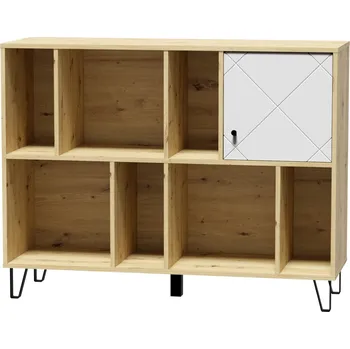 regál Regál Bilbao 123,4 cm dub artisan/bílý