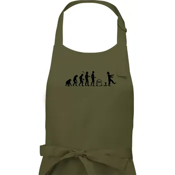 Kuchyňská zástěra Evoluce Zombie (Hana-creative) - Pánská zástěra na vaření - Univerzální velikost ( Khaki )