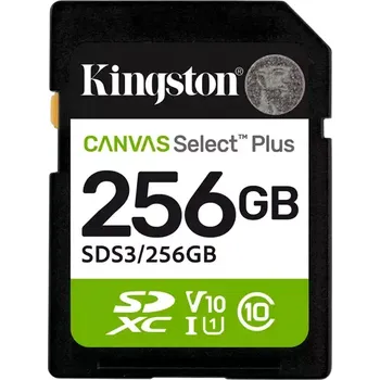 Paměťová karta Kingston Canvas Select Plus/SDXC/256GB/UHS-I U1 / Class 10
