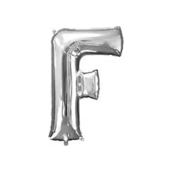 Balónek Balon Litera "F" 81cm srebrny