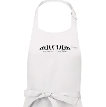 Kuchyňská zástěra Evoluce kompletní - Dámská zástěra na vaření - Univerzální velikost ( Bílá )