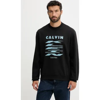 Pánská mikina Bavlněná mikina Calvin Klein Jeans LV04RD256G černá 99X, vel. M