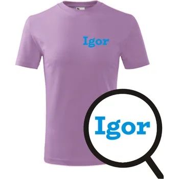 Chlapecké oblečení Fialové dětské tričko Igor - dětské tričko se jménem - barva fialová - velikost 4roky