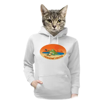 Dámská mikina Bastard Poslední selfie dámská mikina klokanka White