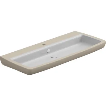 Umyvadlo Brio 105 keramické, dvoubarevné, 105x45 cm, BRLAV105BI000034