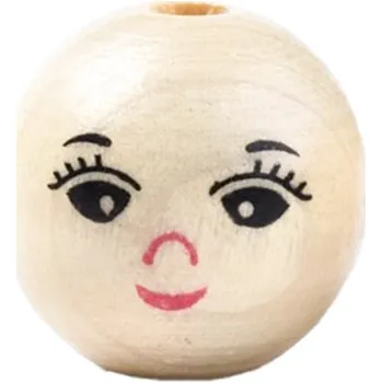 Dětské navlékací korálky Pro Háčkování Dřevěný korálek obličej Ø 15 mm Počet: 1 ks