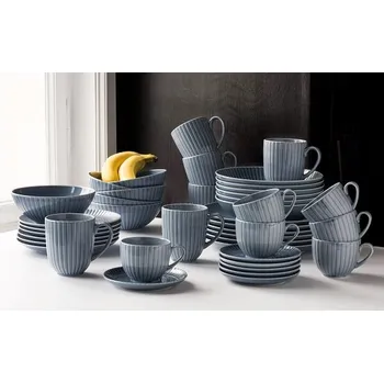 Talíř Sada dezertních talířů Daisy, 6 kusů, šedo-modrá