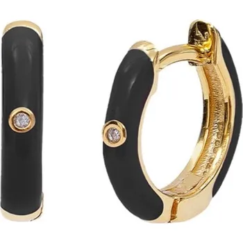 Náušnice Flamenco Mystique Náušnice z chirurgické oceli potažené 14karátovým zlatem, lesklé zlato, anglické zapínání, 1,1 x 0,2 cm