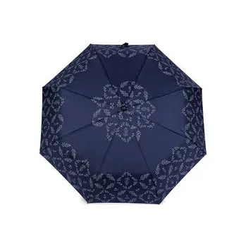 Deštník Dámský skládací vystřelovací deštník - 1 ks - 4 modrá tmavá
